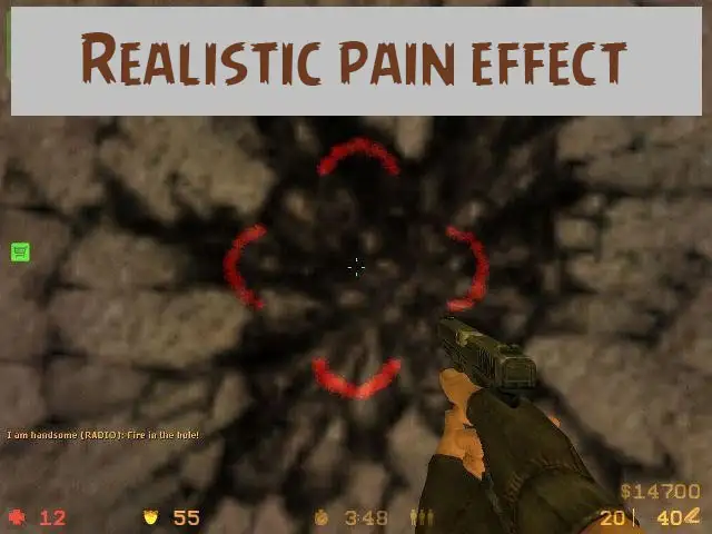 Realistic pain effect